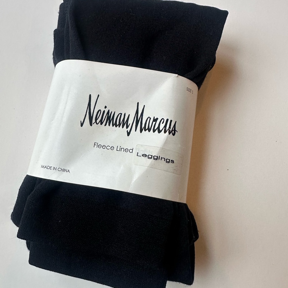 Neiman Marcus Black Fleece-Lined Men’s Leggings Size S Brand New